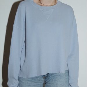 Brandy Melville baby blue waffle long sleeve